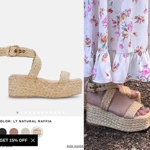 Dolce Vita Cannes platform Sandal NATURAL RAFFIA